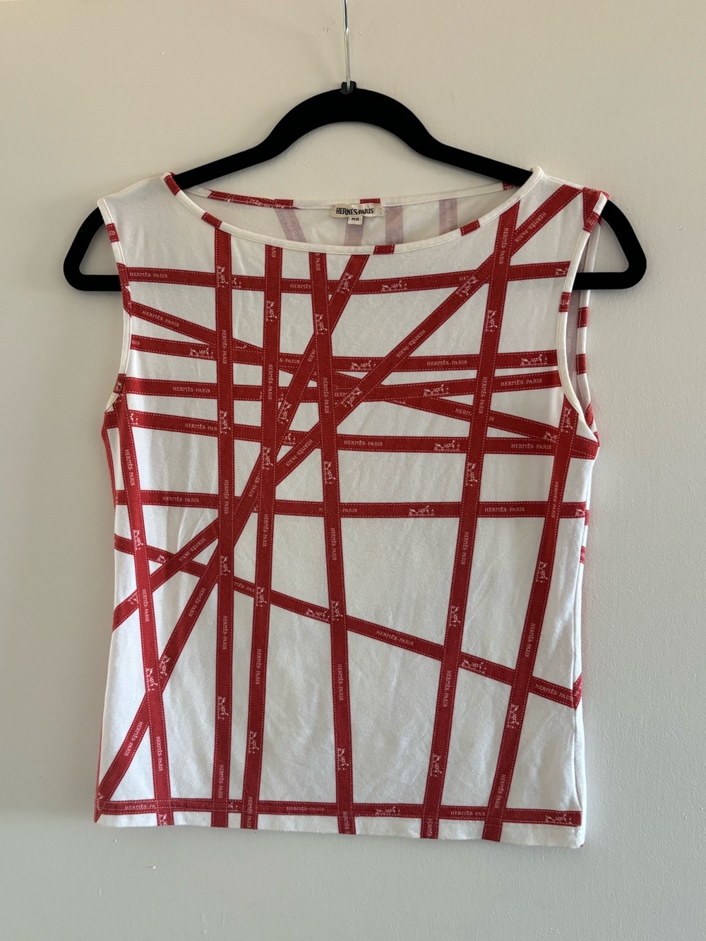 Hermès boatneck viscose tank top